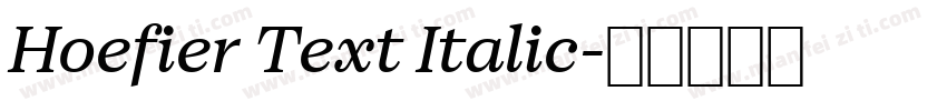 Hoefier Text Italic字体转换